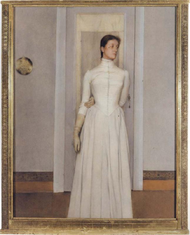 Fernand Khnopff Portrait of Marguerite Khnopff Spain oil painting art